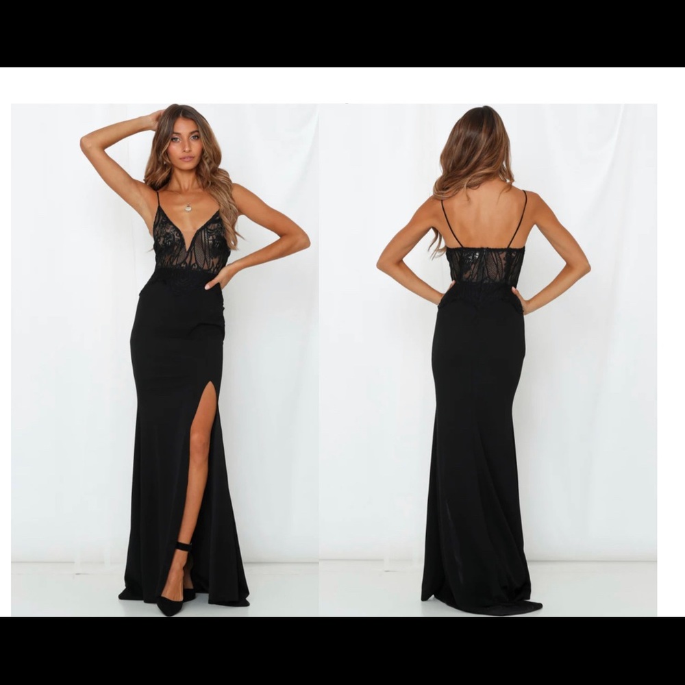 I COME ALIVE MAXI DRESS BLACK